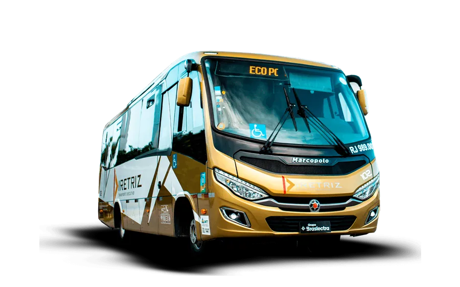 Micro-ônibus da frota Grupo Braslectra